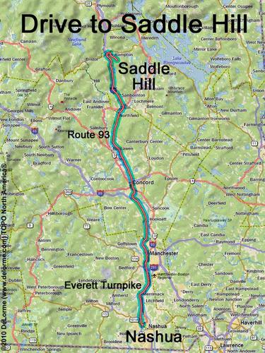 Saddle Hill drive route