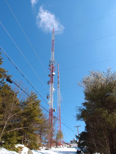 communications towers on Saddleback Mountain in southern New Hampshire