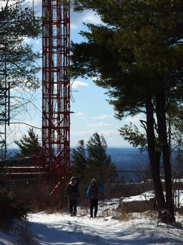 Lance and Dick at the communications towers on Saddleback Mountain in southern New Hampshire