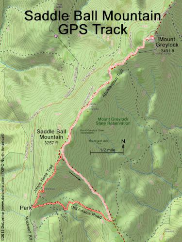 Saddle Ball Mountain gps track