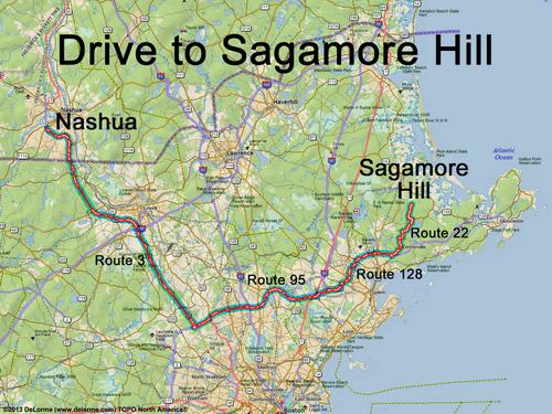 Sagamore Hill drive route