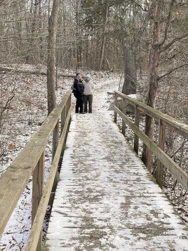 trail in February at Sagamore Hill in northeast MA