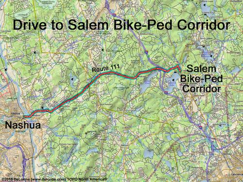 Salem Bike-Ped Corridor drive route