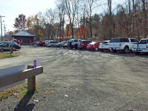 parking lot at Salem Bike-Ped Corridor in New Hampshire