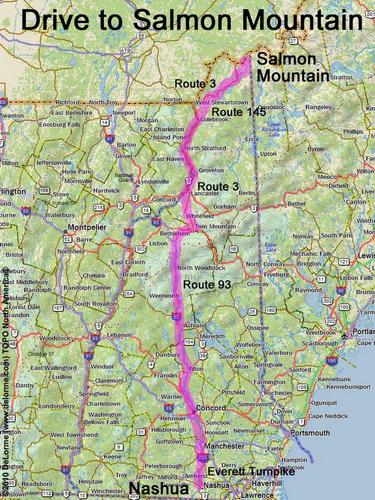 Salmon Mountain drive route