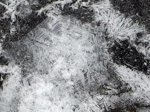 ice crystals on Sams Hill in southwestern New Hampshire