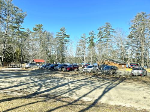 parking in March at Sargent Camp in southern NH