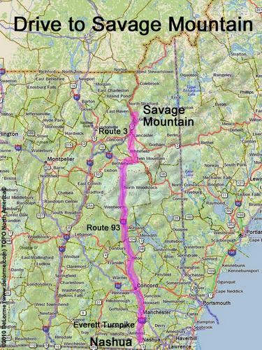 Savage Mountain drive route