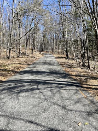 road in April at Sawyer Hill in southern New Hampshire