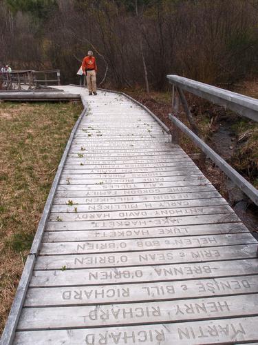 the Floating Boardwalk at Squam Lakes Natural Science Center in New Hampshire