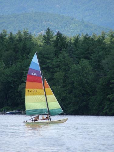 sailboat on Squam Lake in New Hampshire