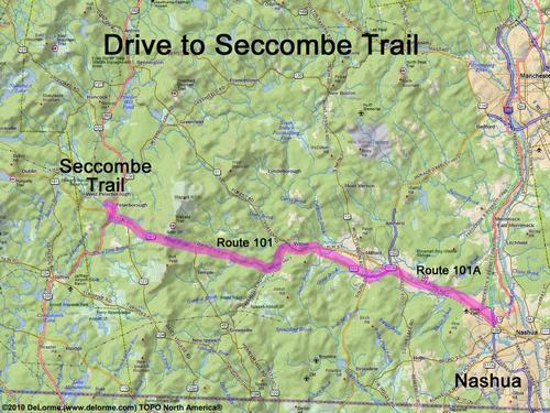 Seccombe Trail drive route