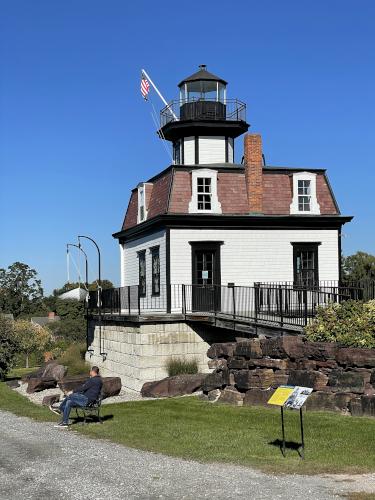 Colchester Reef Lighthouse in October at Shelburne Museum in northwest Vermont