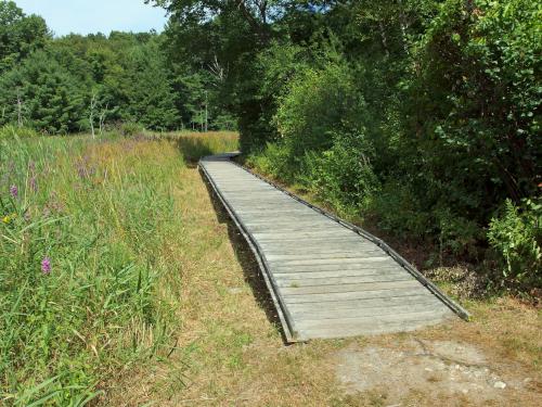 Wetland Trail at Sherburne Nature Center in northeast Massachusetts