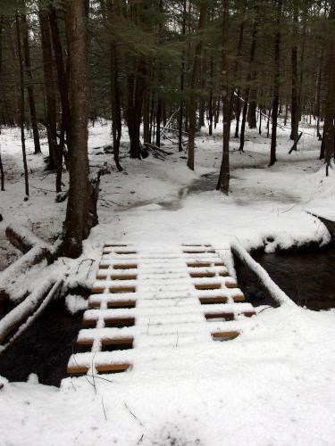 foot bridge on the trail to Shirley Hill in southern New Hampshire