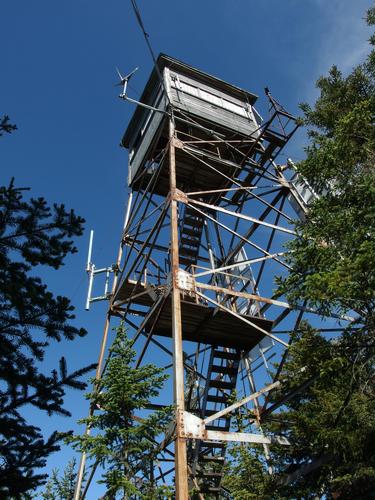 old fire tower atop Signal Mountain in northern New Hampshire