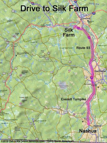 Silk Farm drive route
