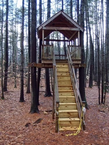 viewing stand at Silk Farm Audubon Center in southern New Hampshire
