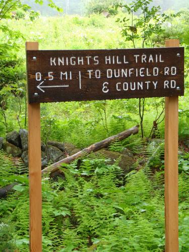 trail sign on the way to Silver Hill in New Hampshire