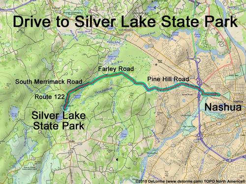 Silver Lake State Park drive route