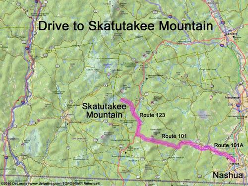 Skatutakee Mountain drive route