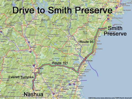 Smith Preserve drive route