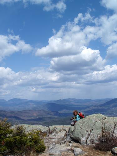 hiker on South Moat Mountain in New Hampshire