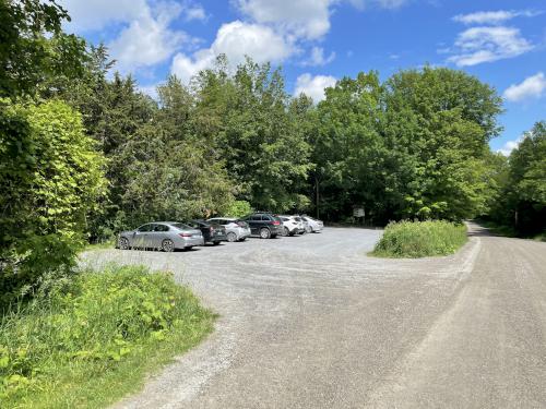 parking in June at Snake Mountain in northern Vermont