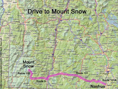 Mount Snow drive route