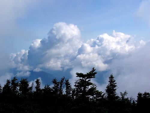 storm cloud on Snow Mountain in Maine