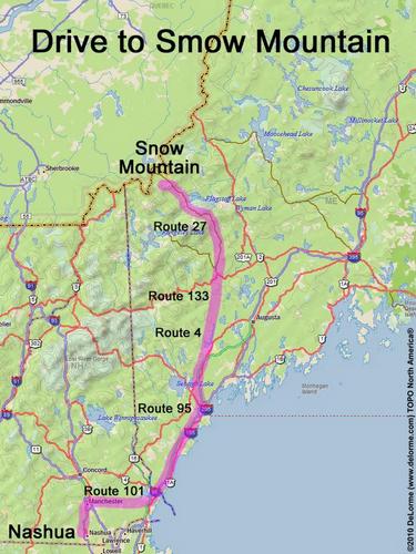 Snow Mountain drive route