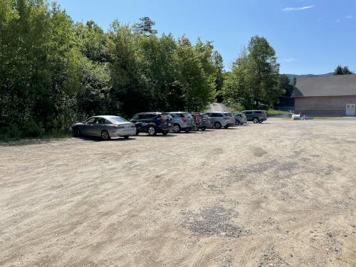 parking lot in May at Snows Mountain in New Hampshire