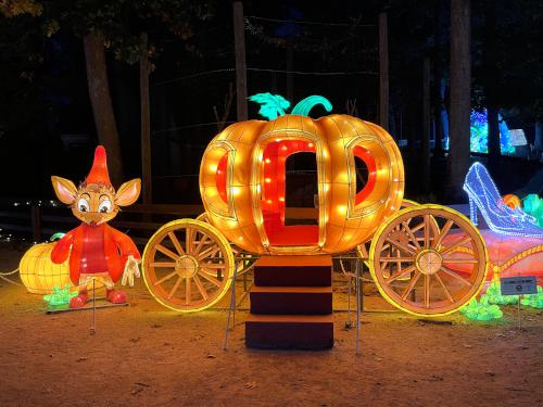 pumpkin carriage in October 2022 at Southwick's Zoo in eastern Massachusetts