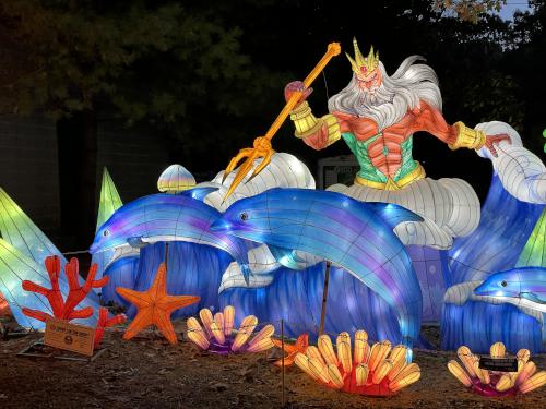 sea god in October 2022 at Southwick's Zoo in eastern Massachusetts