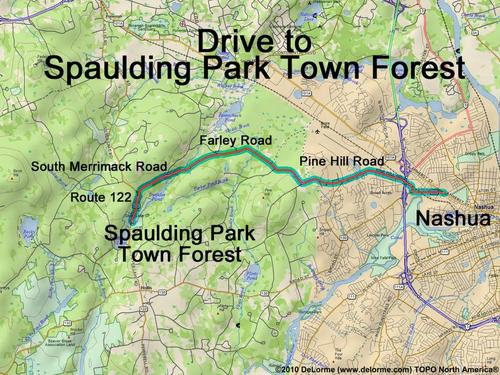 Spaulding Park Town Forest drive route