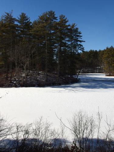 Dunklee Pond at Spaulding Park Town Forest in southern New Hampshire