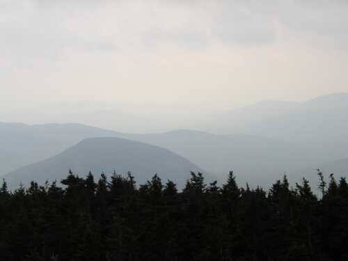 poor-weather view in May from Old Speck Mountain in Maine