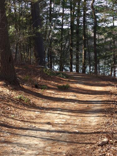 trail at Spot Pond near Melrose in eastern Massachusetts
