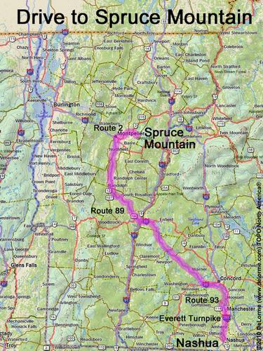 Spruce Mountain drive route