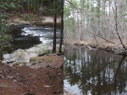 river views in April at Squannacook River Wildlife Management Area in northeast Massachusetts
