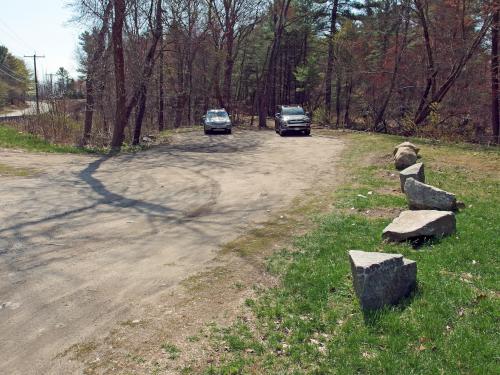 alternate parking in April at Squannacook Rail Trail South in northeast Massachusetts