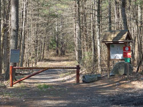 xxx in April at Squannacook Rail Trail South in northeast Massachusetts