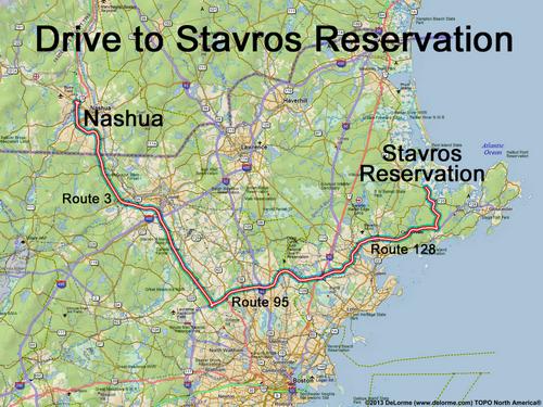 Stavros Reservation drive route