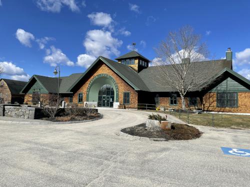 Hopkinton Town Library in March near Stevens Rail Trail near Hopkinton in southern New Hampshire