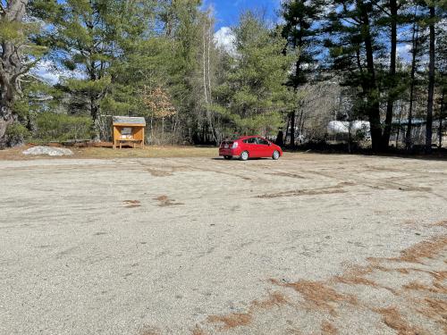 parking in March at Stevens Rail Trail near Hopkinton in southern New Hampshire