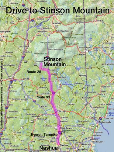 Stinson Mountain drive route