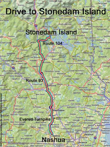 Stonedam Island drive route