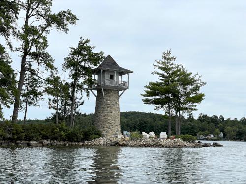 lighthouse in September on the way to Stonedam Island on Lake Winnipesaukee in NH