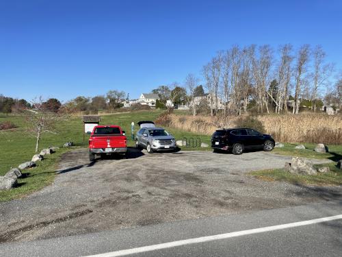 parking in November at Strawberry Hill and Greenwood Farm in northeast Massachusetts