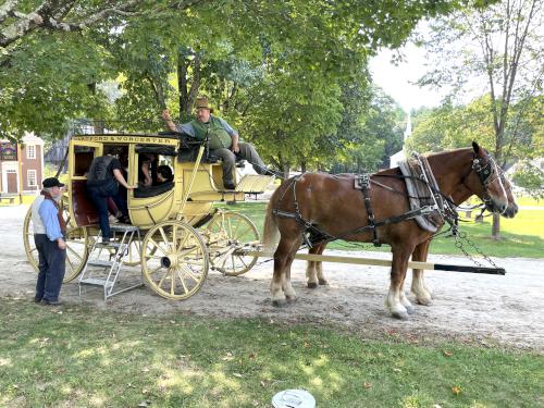horse-drawn carriage in September at Old Sturbridge Village in Massachusetts